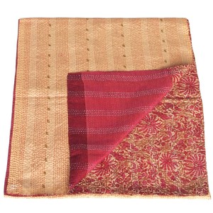 Silk sari kantha scarf big | robi from Tulsi Crafts