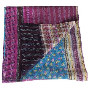 Silk sari kantha scarf big | kalina from Tulsi Crafts