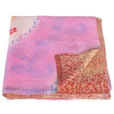 Silk sari kantha blanket big | sakura from Tulsi Crafts