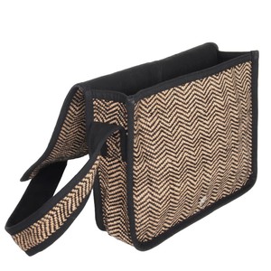 Jute shoulder bag | ansa black from Tulsi Crafts