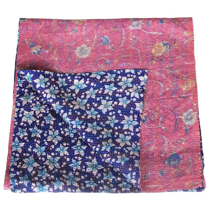 Silk sari kantha scarf big | tara from Tulsi Crafts