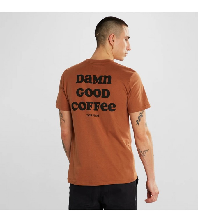 Heren T-shirt Stockholm Good Coffee Rawhide Bruin from UP TO DO GOOD