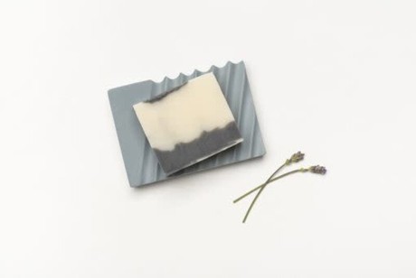 Botma & Van Bennekom Soapholder porcelain grey blue from UP TO DO GOOD