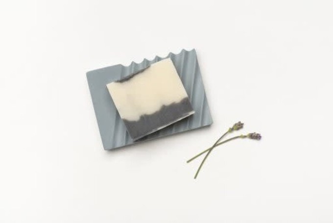 Botma & Van Bennekom Soapholder porcelain grey blue from UP TO DO GOOD