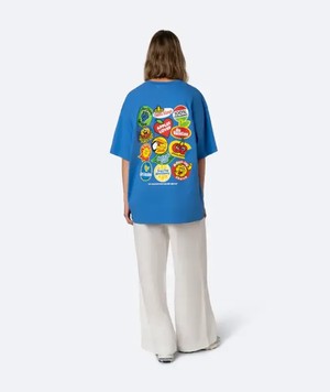 On Vacation Fruit stickers T-shirt Blauw from UP TO DO GOOD