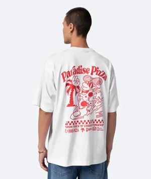 On Vacation Paradise Pizza T-Shirt Wit from UP TO DO GOOD