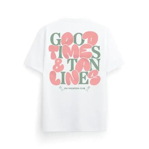 On Vacation Bubbly Good Times T-shirt Wit from UP TO DO GOOD