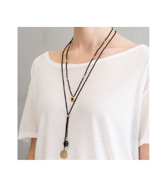 Truly Black Onyx Buddha Goud Ketting from UP TO DO GOOD