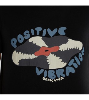 Heren T-shirt Stockholm Positive Vibration Zwart from UP TO DO GOOD