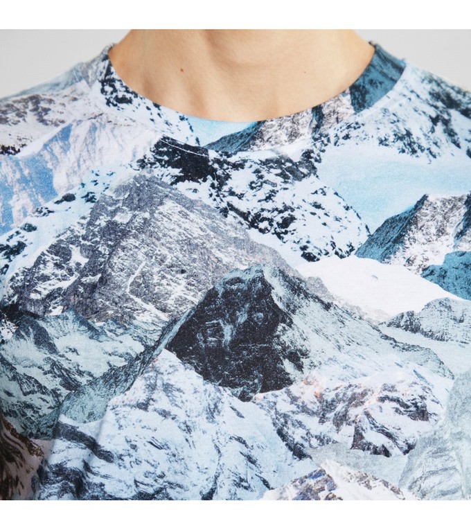 Heren T-shirt Stockholm Mountain Collage Multi Kleuren from UP TO DO GOOD