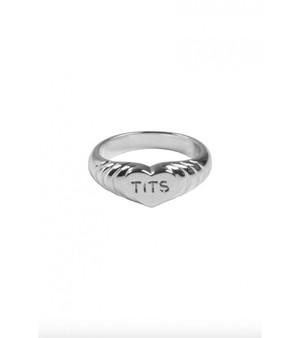 T.I.T.S. Pink Heart Ring Zilver from UP TO DO GOOD