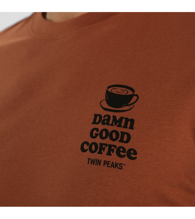 Heren T-shirt Stockholm Good Coffee Rawhide Bruin from UP TO DO GOOD