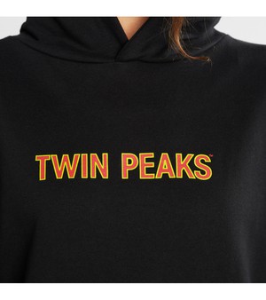 Hoodie Sundborn Twin Peaks Logo Zwart from UP TO DO GOOD