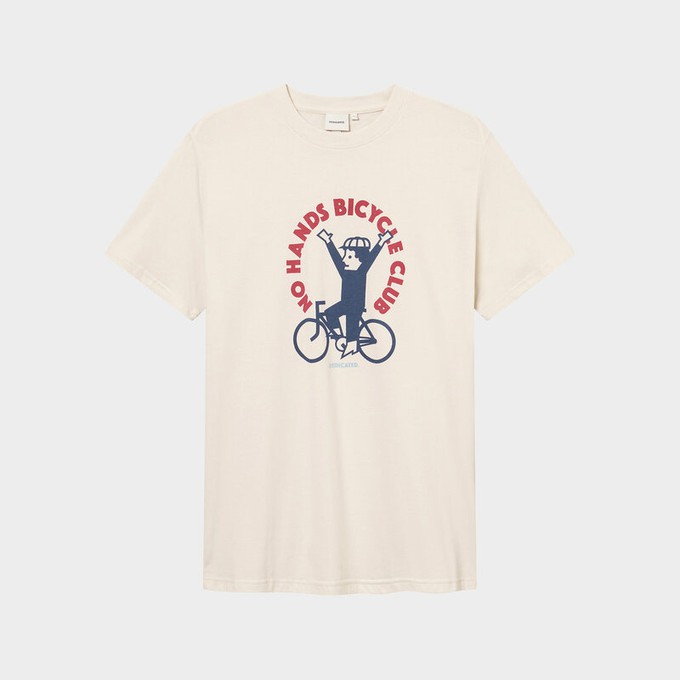 Dedicated T-Shirt Stockholm No Hands Oat White from UP TO DO GOOD