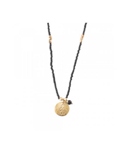 Truly Black Onyx Buddha Goud Ketting from UP TO DO GOOD