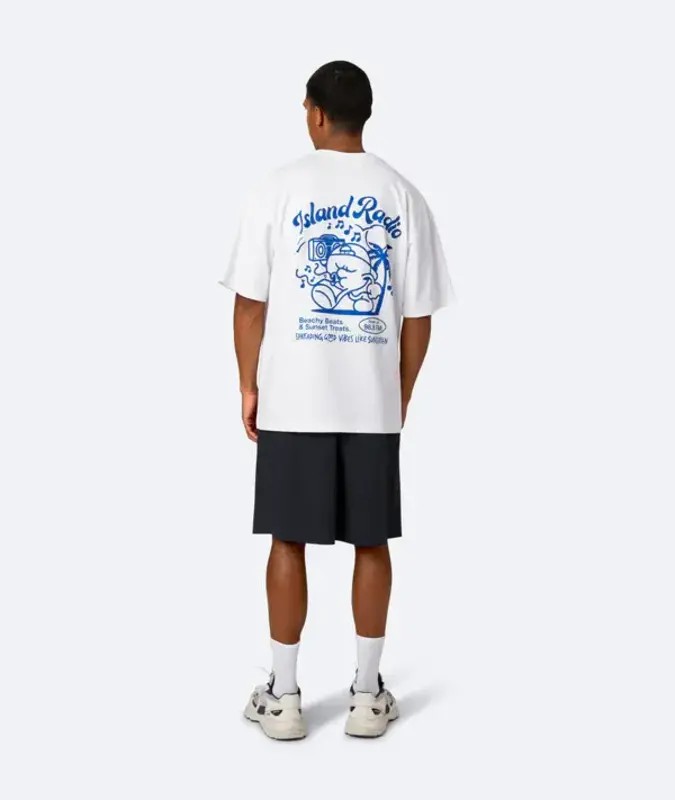 On Vacation Island Radio T-Shirt Wit from UP TO DO GOOD