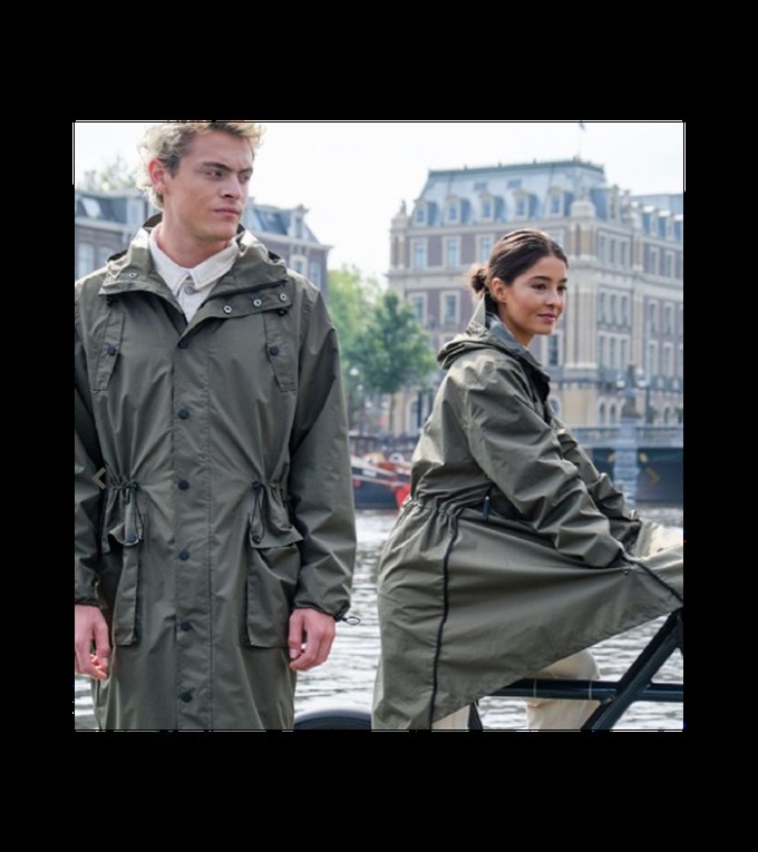 Light Weight Parka Army Green Regenjas from UP TO DO GOOD