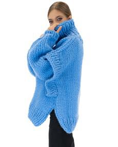 Turtle Rolled Neck Sweater - Blue from Urbankissed