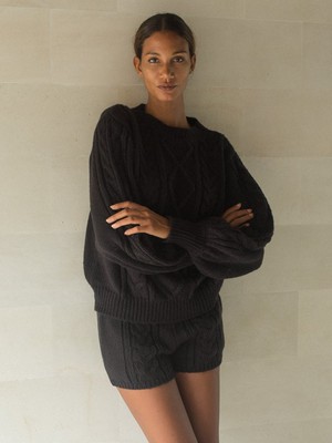 Cecile Mohair Shorts in Black from Urbankissed