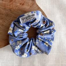 Daisies On Blue Velvet Scrunchie from Urbankissed