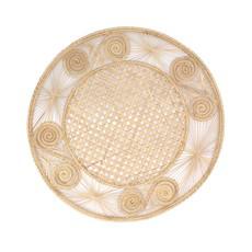 Round Boho Placemats Natural Straw Woven Spiral (Set x 4) via Urbankissed