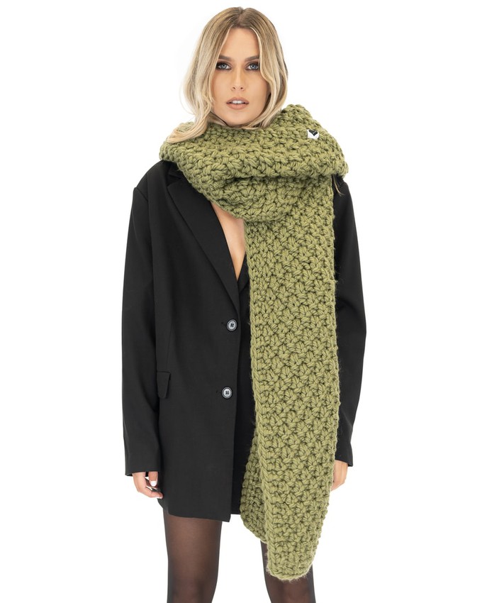 Blanket Chunky Scarf - Khaki from Urbankissed