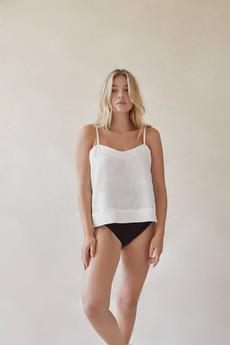 The Maya - Linen Top White from Urbankissed