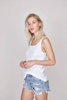 The Elle | Rib Singlet - White from Urbankissed