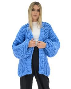 Classic Chunky Cardigan - Blue via Urbankissed