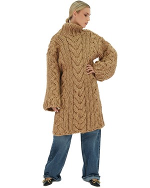 Cable Sweater Dress - Camel from Urbankissed