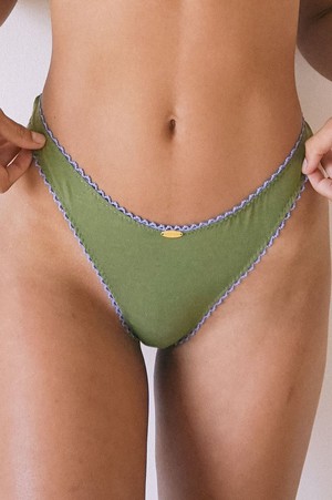 Bamboo High Cut Thong - Green from Urbankissed