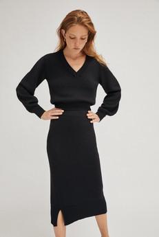 The Merino Wool Skirt - Black from Urbankissed