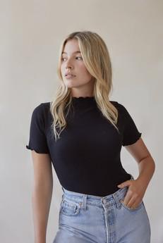 The Lola - Ruffle Tee - Black via Urbankissed