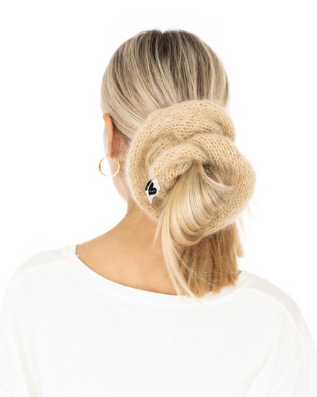 XL Mohair Scrunchie - Beige from Urbankissed