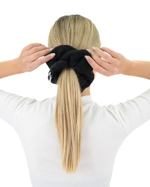 XL Angora Scrunchie - Black from Urbankissed