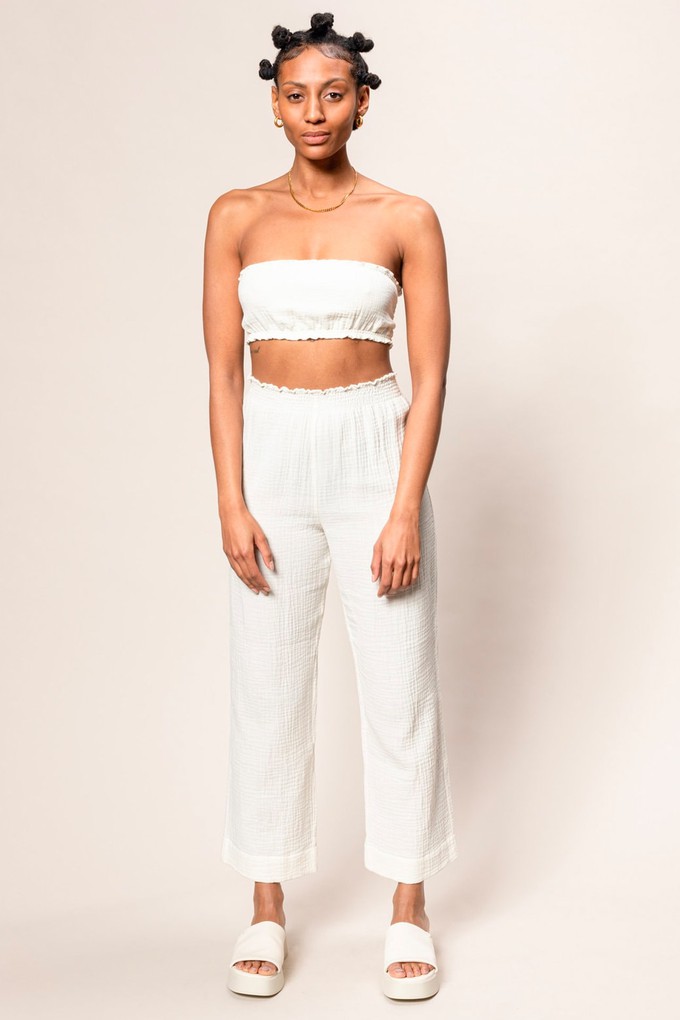 Muslin Top - Organic Cotton Bandeau White