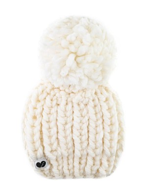 Ribbed PomPom Beanie - White from Urbankissed