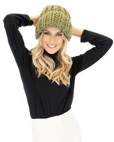 Ribbed Knit Beanie - Khaki from Urbankissed