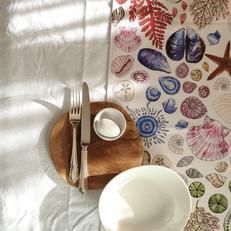 Seashell Table Runner Cotton - Colorful from Urbankissed