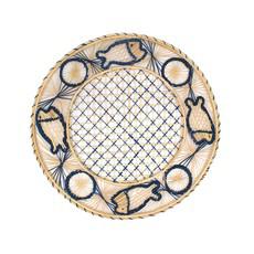 Natural Straw Woven Blue Fish Placemats from Urbankissed