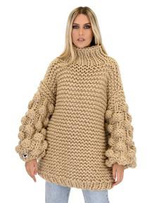 Bubble Sleeve Sweater - New Gold from Urbankissed