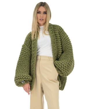 Classic Chunky Cardigan - Khaki from Urbankissed