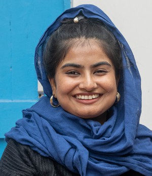 Sjaal donker Indigoblauw biologisch katoen from Via India