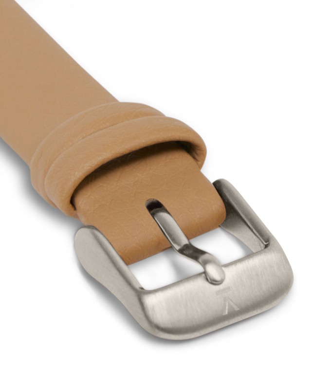 Tan with brushed silver buckle | 16mm from Votch