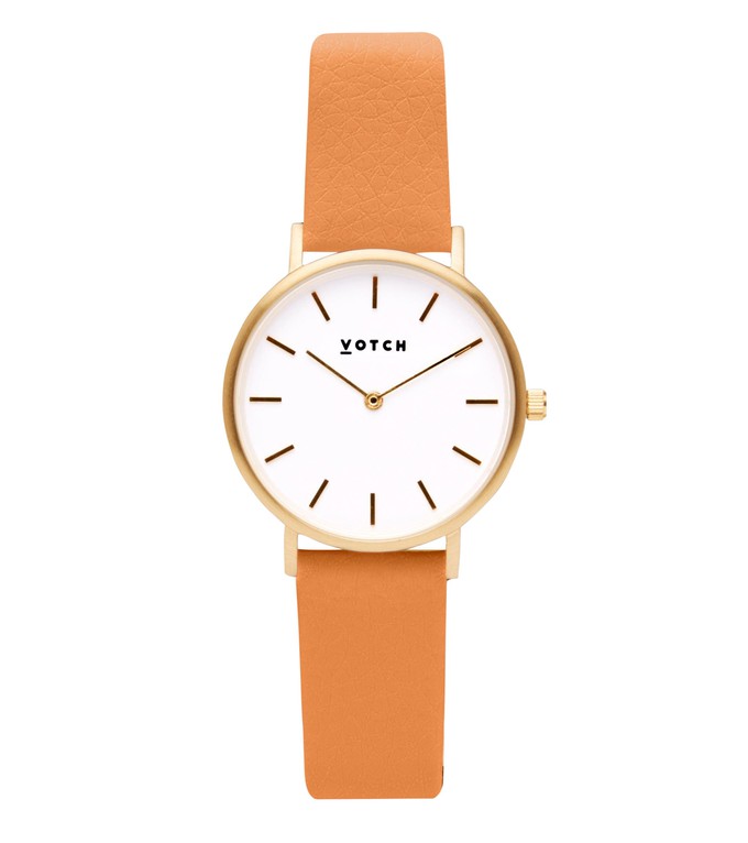 Gold & Burnt Orange Watch | Petite from Votch