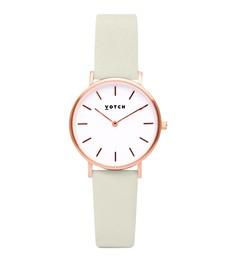 Rose Gold & Linen Watch | Petite via Votch