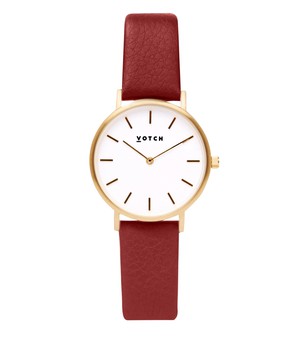 Gold & Ruby Red Watch | Petite from Votch