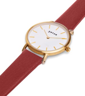 Gold & Ruby Red Watch | Petite from Votch