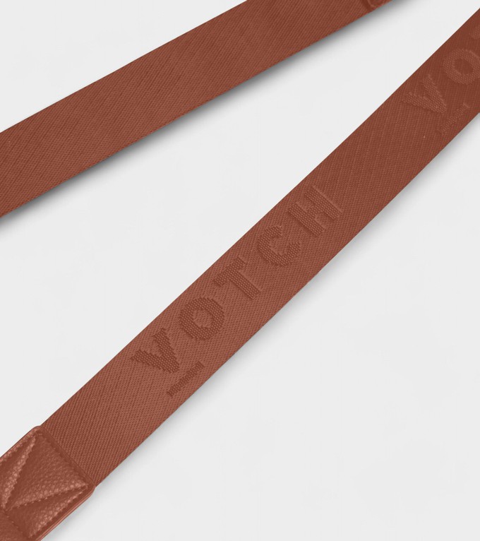 Votch Logo Bag Strap in brown from Votch