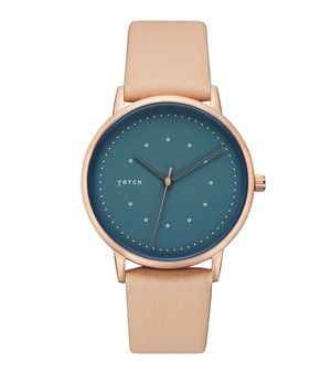 Rose gold & Sepia with Blue Watch | Lyka from Votch